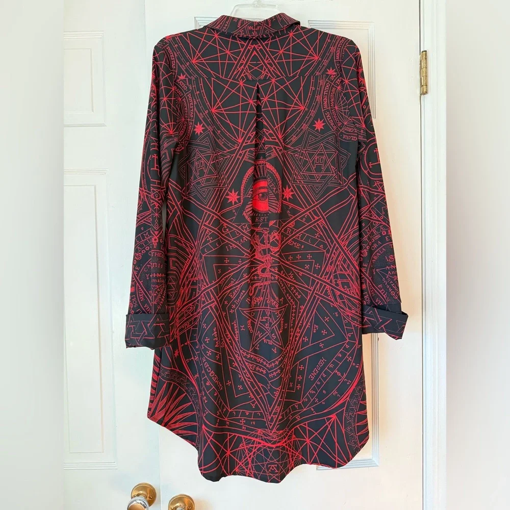 BlackMilk Secret Society Red Business Time Shirt Dress, NWT - Picture 3 of 5